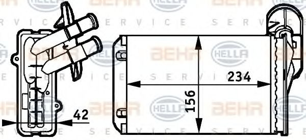 Radiator (calorifer) caldura habitaclu VW NEW BEETLE Cabriolet (1Y7) (2002 - 2010) QWP WHR101