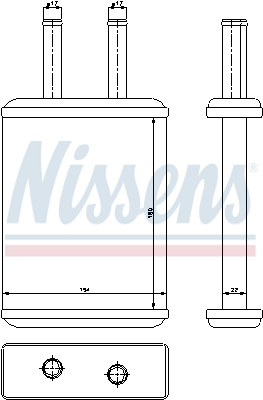 Radiator calorifer caldura KIA SEPHIA limuzina (FA) NISSENS 77524