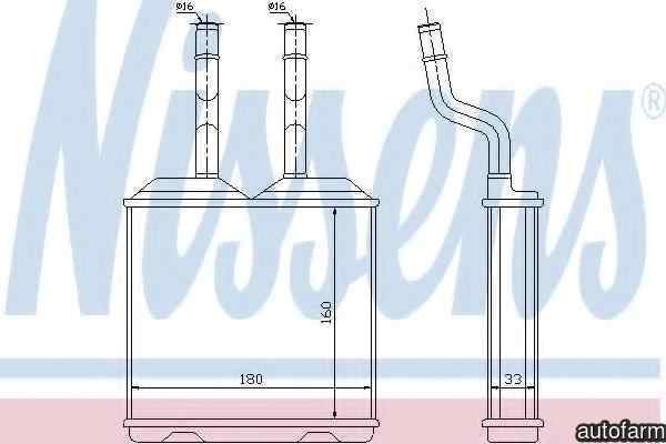 Radiator calorifer caldura OPEL CORSA B combi F35 NISSENS 72634