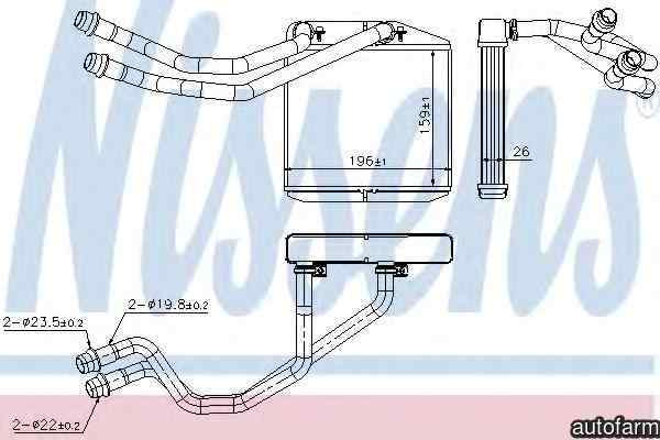 Radiator calorifer caldura OPEL CORSA D NISSENS 71163