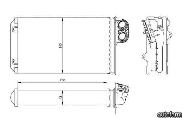 Radiator calorifer caldura PEUGEOT 406 Break 8E/F NRF 54250