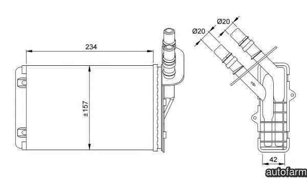Radiator calorifer caldura RENAULT CLIO II caroserie SB0/1/2 NRF 53382