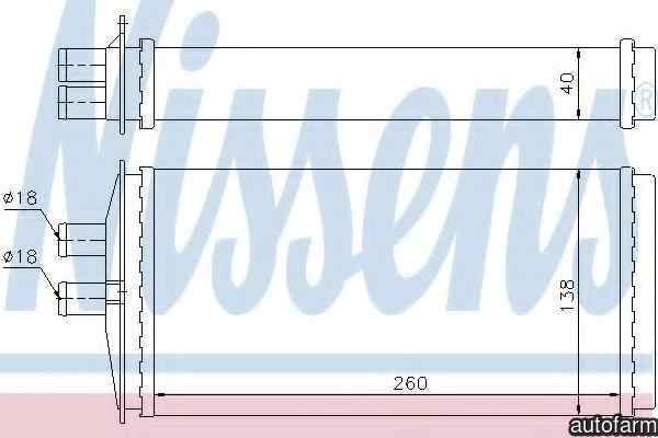 Radiator calorifer caldura SKODA FELICIA I (6U1) NISSENS 73655