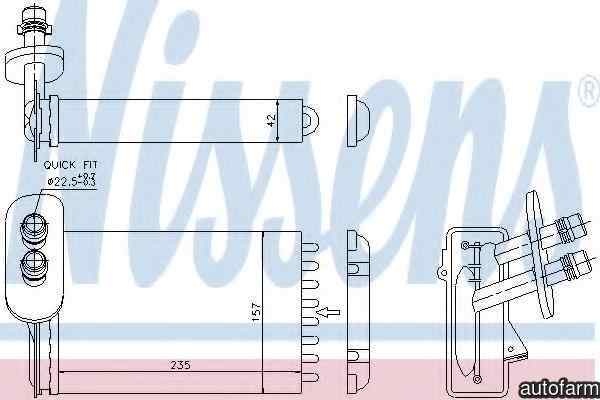 Radiator calorifer caldura SKODA OCTAVIA 1U2 Producator NISSENS 73921