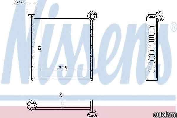 Radiator calorifer caldura SKODA OCTAVIA (5E3) NISSENS 73980