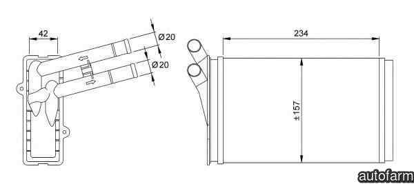 Radiator calorifer caldura SKODA SUPERB 3U4 NRF 50524