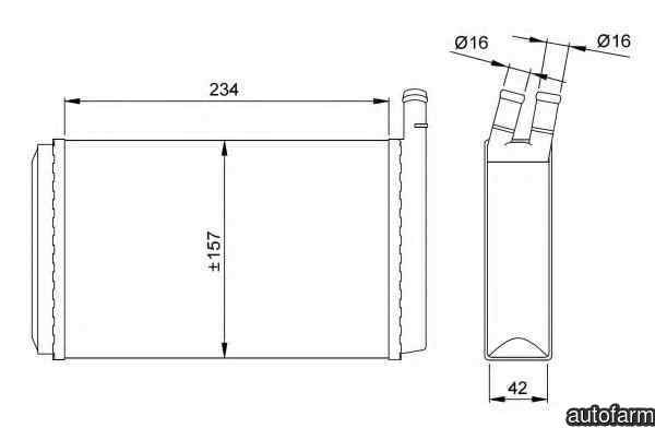 Radiator calorifer caldura VW JETTA I 16 NRF 58614