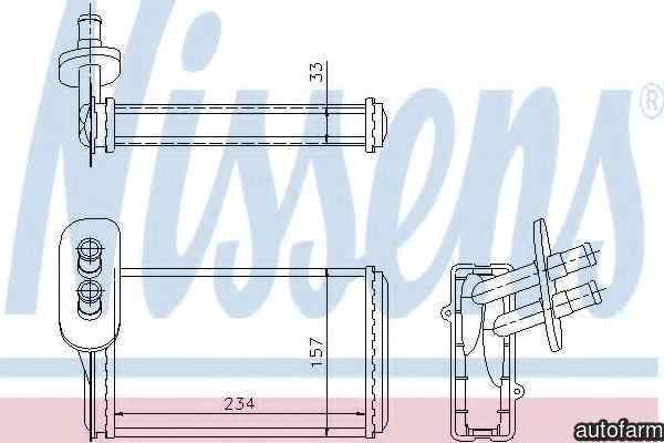 Radiator calorifer caldura VW VENTO 1H2 Producator NISSENS 73962