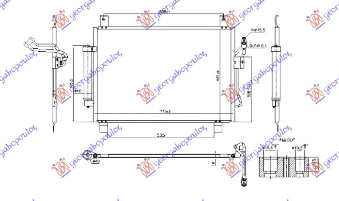 Radiator clima Ac/ 2.5 hybrid-3.5 benzina NISSAN PATHFINDER (R52) 13-17 Cod 921003JA0A , 92100-3JA0A