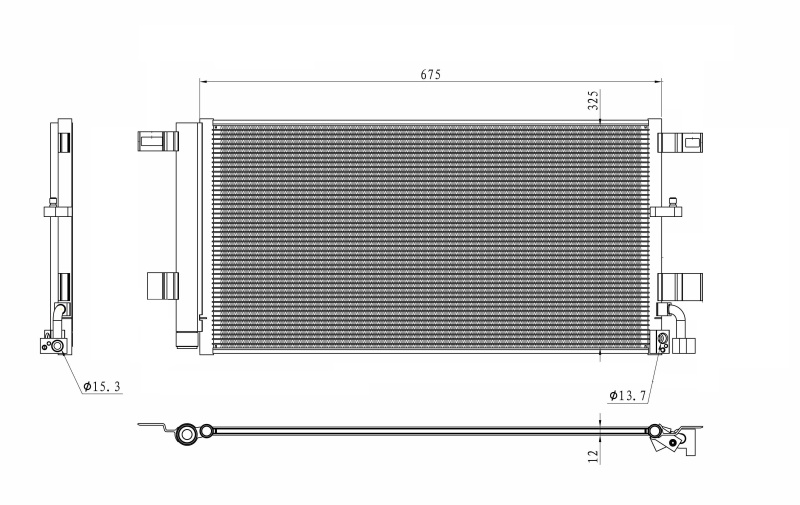 RADIATOR CLIMA AC ~ AUDI A5 Convertible (F57, F5E) 2016 2017 2018 2019 ~ NRF 350454 ~ NRF