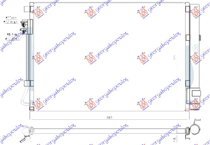 Radiator clima Ac/ benzina HYUNDAI ACCENT 14-18 (EXPORT TYPE) KIA RIO H/B 14-17