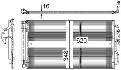 RADIATOR CLIMA AC BMW 3 (F30, F80) MAHLE AC 652 00