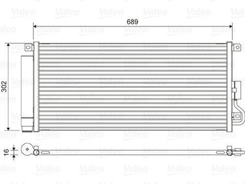 RADIATOR CLIMA AC CHEVROLET TRAX VALEO VAL822592 2012 2013 2014 2015