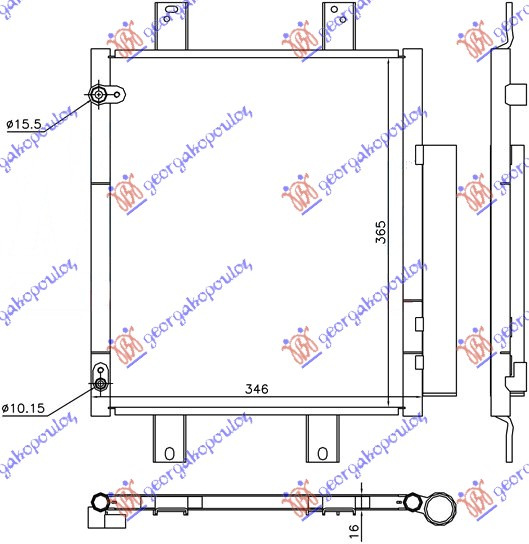 Radiator clima Ac/ DAIHATSU SIRION 05- SUBARU JUSTY 05- cod 88450B1030