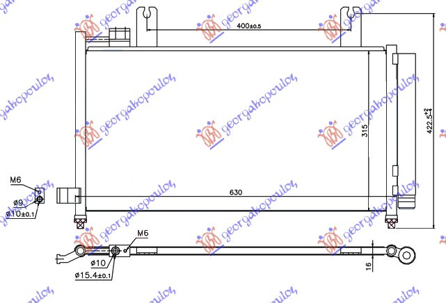 Radiator clima Ac/ FIAT SEDICI 07- SUZUKI SX4 07-1