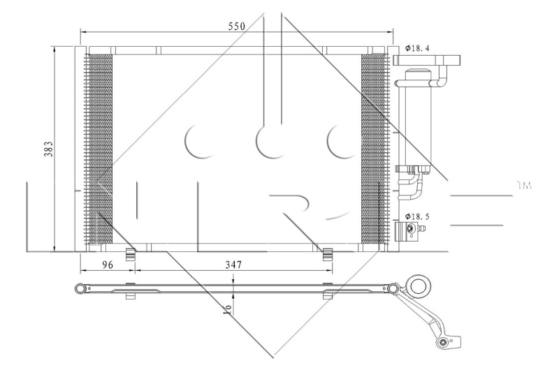 RADIATOR CLIMA AC ~ FORD ECOSPORT 2013 ~ NRF 350396 ~ NRF