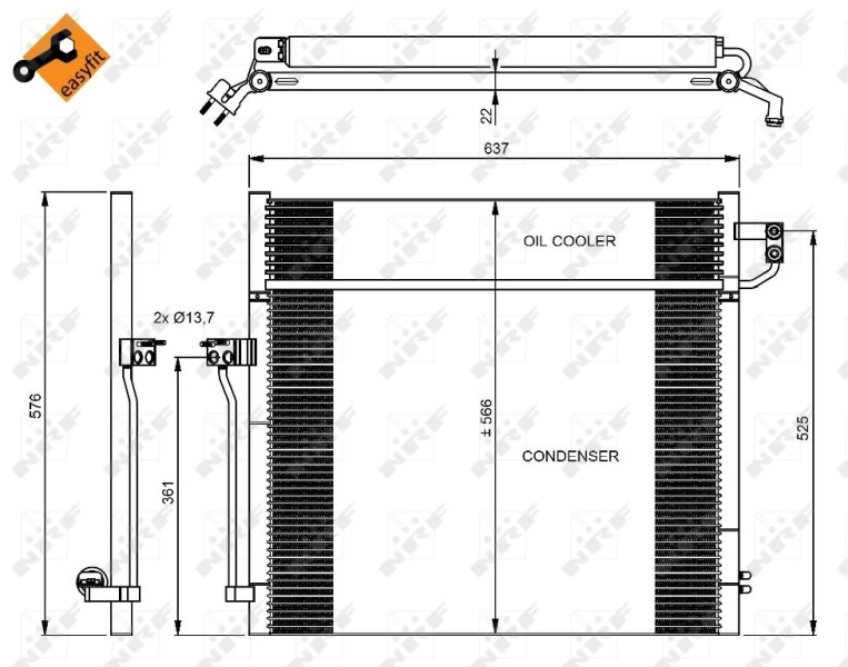 RADIATOR CLIMA AC ~ MERCEDES-BENZ M-CLASS (W166) 2