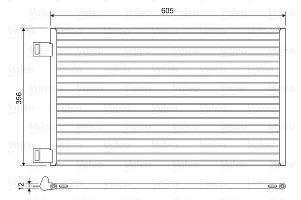 RADIATOR CLIMA AC ~ MERCEDES-BENZ VANEO (414) 2002 2003 2004 2005 ~ VAL822553 ~ VALEO