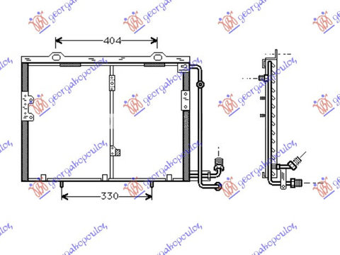 Radiator clima Ac/ MERCEDES CLK (W208) 97-02 MERCEDES SLK (R170) 96-04 cod A2028300970