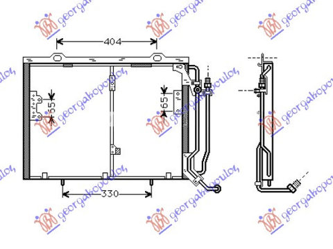 Radiator clima Ac/ MERCEDES CLK (W208) 97-02 MERCEDES SLK (R170) 96-04 cod A2028300770