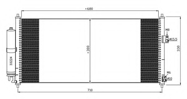 Radiator clima/AC # Nissan Pulsar 2000 2001 2002 2003 2004 2005 2006 # 35435 # NRF