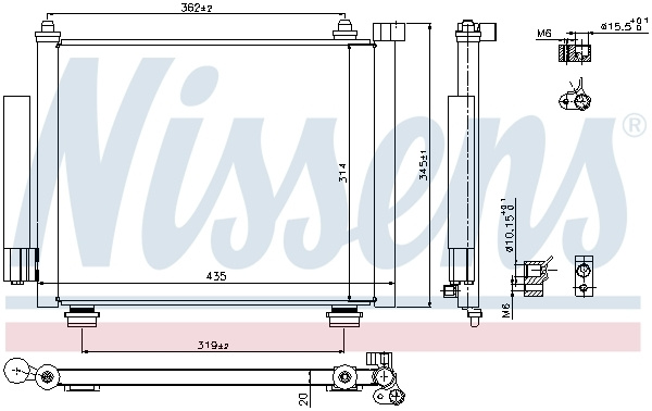 Radiator clima/AC # Opel Agila 2003 2004 2005 2006 2007 # 940315 # NISSENS