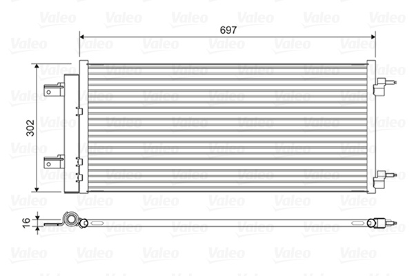 RADIATOR CLIMA AC ~ OPEL ASTRA K Sports Tourer (B16) 2015 2016 2017 2018 2019 2020 2021 2022 ~ VAL822626 ~ VALEO