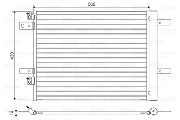 RADIATOR CLIMA AC ~ PEUGEOT 3008 SUV (MC_, MR_, MJ_, M4_) 2016 2017 2018 2019 2020 ~ VAL822564 ~ VALEO