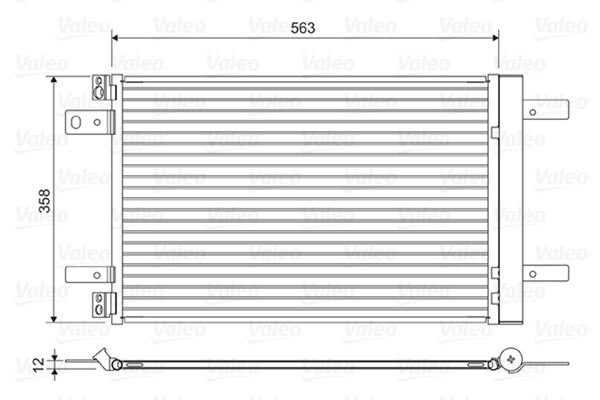 RADIATOR CLIMA AC ~ PEUGEOT 3008 SUV (MC_, MR_, MJ_, M4_) 2016 2017 2018 2019 2020 ~ VAL822550 ~ VALEO