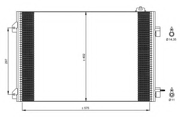 Radiator clima/AC # Renault Thalia 2008 2009 2010 2011 2012 2013 2014 2015 2016 2017 2018 2019 2020 2021 2022 2023 2024 2025 # 35545 # NRF