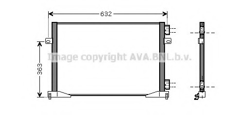 Radiator clima/AC # Renault Trafic 2001 2002 2003 2004 2005 2006 2007 2008 2009 2010 2011 2012 2013 2014 2015 2016 2017 2018 2019 2020 2021 2022 2023 2024 2025 # RTA5391 # AVA QUALITY COOLING