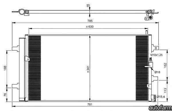 Radiator Clima Aer Conditionat AUDI A6 4G2 C7 4GC NRF 350069