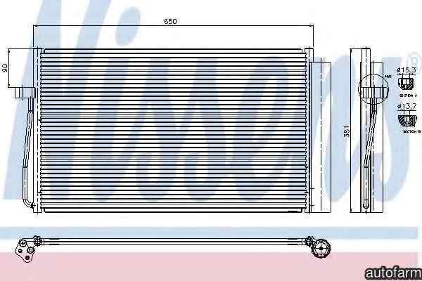 Radiator Clima Aer Conditionat BMW 7 E65 E66 E67 NISSENS 94747