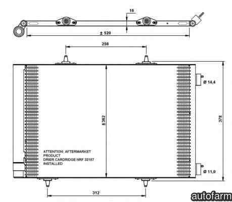 Radiator Clima Aer Conditionat CITROËN DS3 Cabriolet NRF 35779