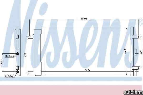 Radiator Clima Aer Conditionat FIAT DOBLO (119) NISSENS 940061