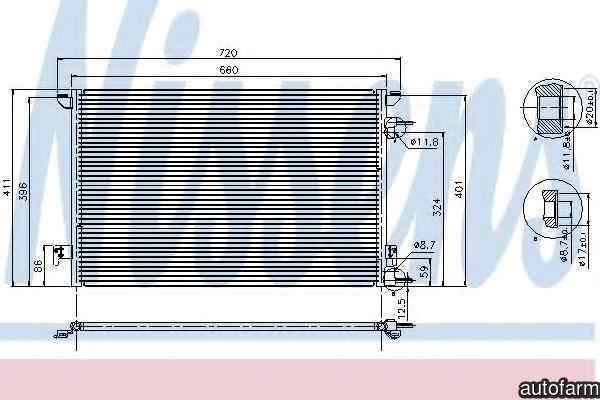 Radiator Clima Aer Conditionat OPEL SIGNUM NISSENS 94598