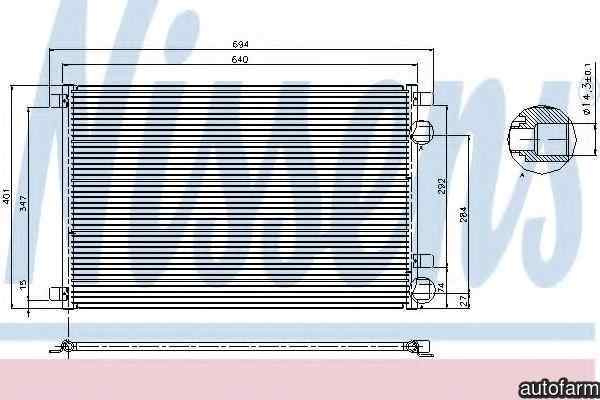 Radiator Clima Aer Conditionat RENAULT MEGANE II combi KM0/1 NISSENS 94626
