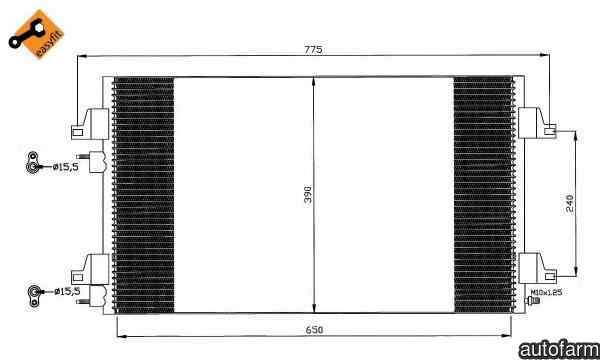 Radiator Clima Aer Conditionat RENAULT VEL SATIS BJ0 NRF 35760