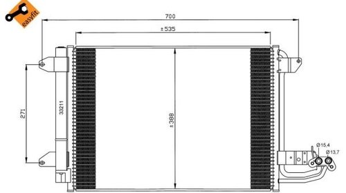 Radiator clima Audi A3 2004-2014, NRF 35