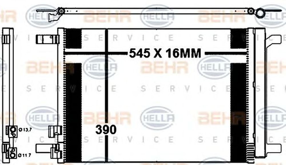 Radiator clima AUDI A3 Cabriolet 8V7 HELLA 8FC 351 343-111