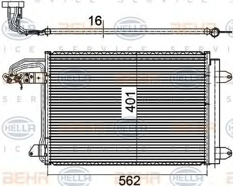 Radiator clima AUDI A3 Limousine 8VS HELLA 8FC 351 301-044