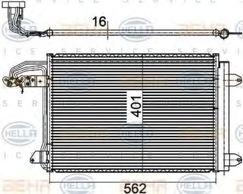 Radiator clima AUDI A3 Sportback 8PA HELLA 8FC3513