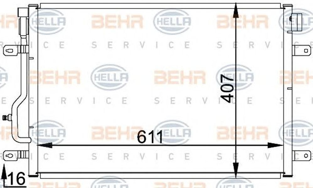 Radiator clima AUDI A4 Avant 8E5 B6 HELLA 8FC 351 301-071