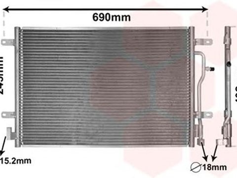 Radiator clima AUDI A4 Avant 8E5 B6 VAN WEZEL 03005199