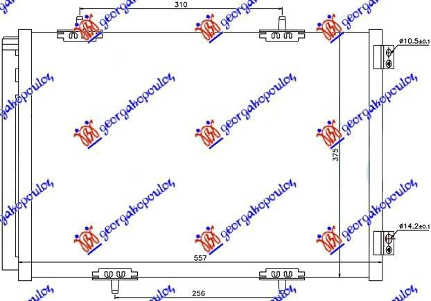 Radiator clima , benzina/motorina Cod 6455EK , 6455HF , 6455HG , 9650894080 , 9683489580