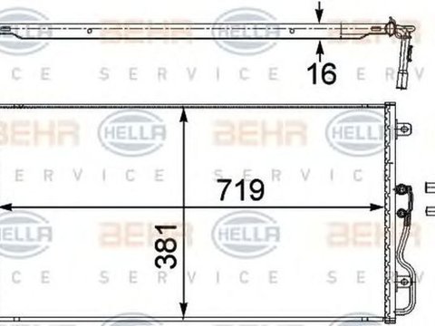 Radiator clima CHRYSLER STRATUS Cabriolet JX HELLA 8FC351303701