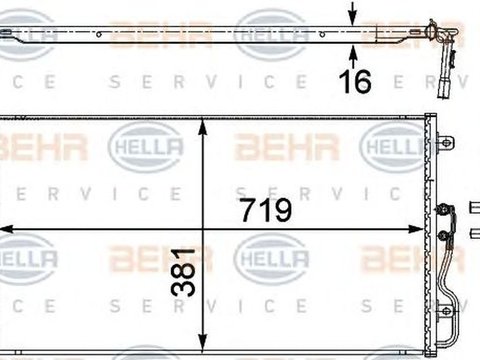 Radiator clima CHRYSLER STRATUS Cabriolet JX HELLA 8FC 351 303-701