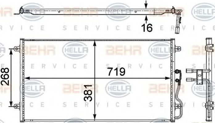 Radiator clima CHRYSLER STRATUS JA HELLA 8FC351303701