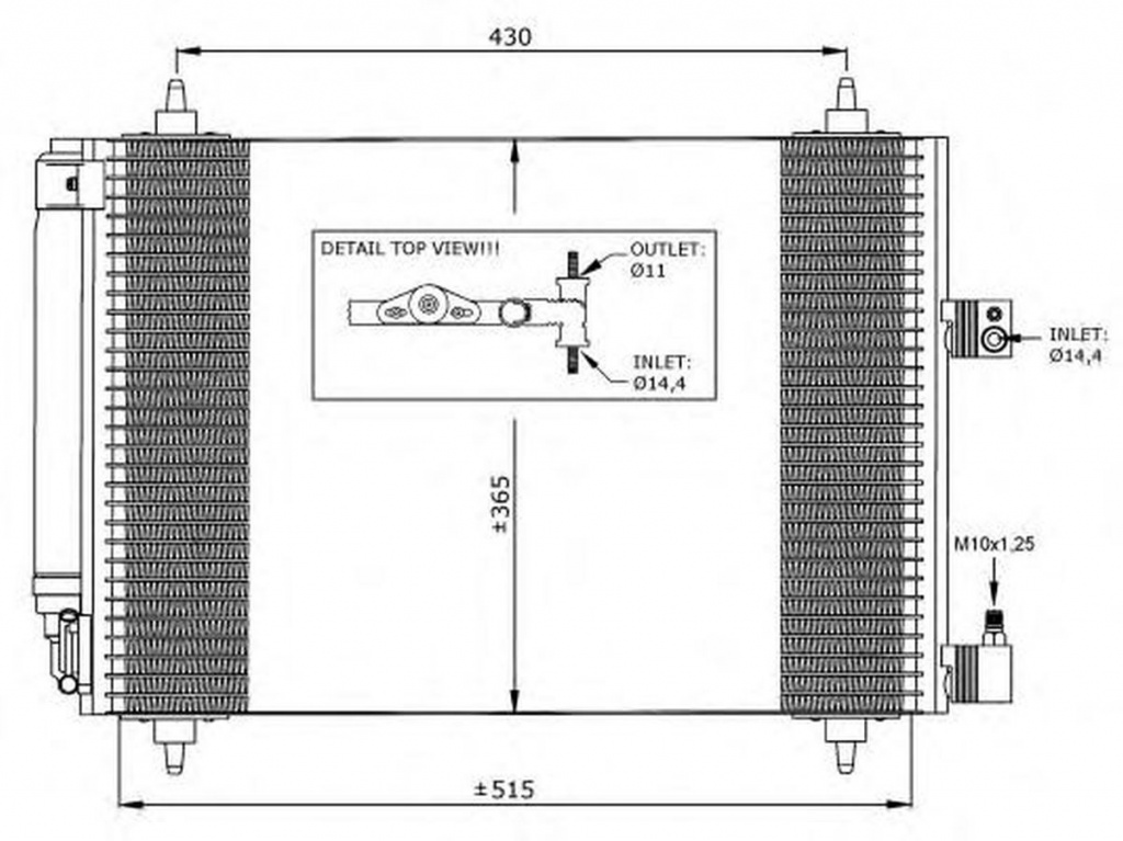 Radiator clima CITROEN C5 III RD NRF 35649