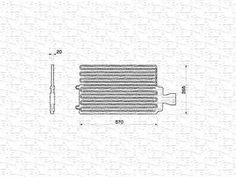 Radiator clima CITROEN XANTIA Break X1 MAGNETI MARELLI 350203212000